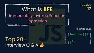Immediately Invoked Function Expressions - IIFE Top 20 JavaScript Interview Questions