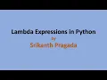 Learn how to use Lambda Expressions in Python