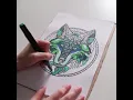 Coloring Timelapse - Animal Coloring Book Wolf by Coloring Therapy Adult Coloring