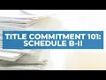 Commitment 101 Schedule B II