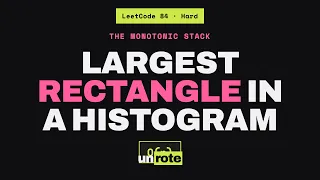 Largest Rectangle in Histogram The Monotonic Stack LeetCode 84