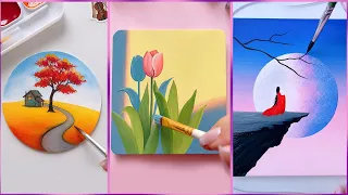10 Amazing painting ideas || Best ART HACKS and PAINTING