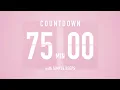 75 Minute Countdown Timer Flip Clock with Simple Beeps