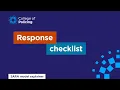 Response checklist explainer 13 Problem solving with the SARA model