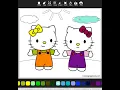 Hello Kitty And Mimmy Coloring