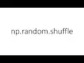 np random shuffle in numpy