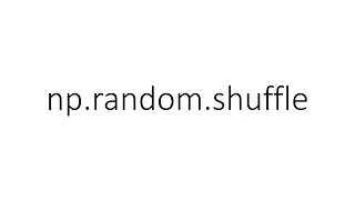 np random shuffle in numpy