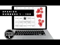 Spanish Numbers 1 100 Digital Bingo Game for Google Slides