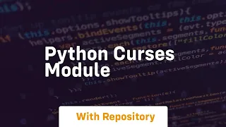 python curses module