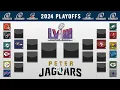 PETERJAGUARS 2024 NFL PLAYOFF PREDICTIONS FULL BRACKET Super Bowl 58 Winner and All Picks