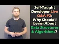Ask A Programmer Live Why Study Data Structures Algorithms Self Taught Developer