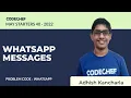 WHATSAPP WHATSAPP MESSAGES May Starters40 2022 Problem Solutions CodeChef