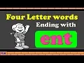 Phonics Four Letter English Words Ending With Ent Family Rhyming Words Phonics