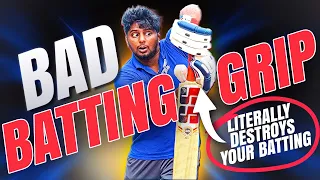 NEVER DO THIS MISTAKE | Cricket Batting Grip Mistake | 3 Easy Drills Included