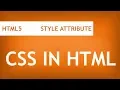 How to write inline CSS in HTML Style attribute in HTML