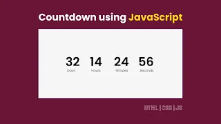 Time countdown using JavaScript Vanilla JavaScript