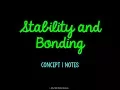 OLD Unit 8 Stability and Bonding Notes