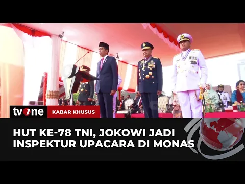 Jokowi Pimpin Upacara HUT ke-78 TNI di Monas