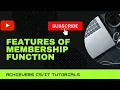 Features of membership function in fuzzy logic