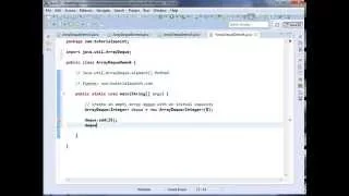 Java util ArrayDeque element Method