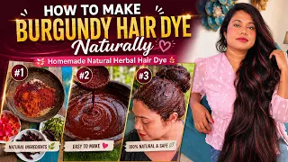 How to Get Maroon Burgundy Hair Naturally | DIY Rich Maroon Hair Color