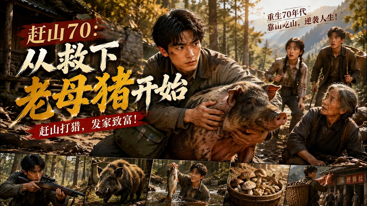 重生70年代,他救下一頭老母豬後徹底開掛!進山打獵瘋狂撿寶,帶著全家一路致富