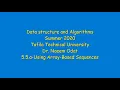 20 7 2020 Data Structure and Algorithms Using Array Based Sequences I