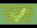 How to set up HTTP-based domain validation on nginx how to reroute specifically one url to a