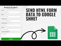 How to Submit Custom HTML Form Data to Google Sheets HTML Form Data To Google Sheets