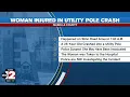 25-year-old woman badly injured in crash with utility pole