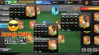 tall xi fc line up posture average 200cm up dream laegue soccer 2025 dls 25