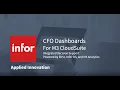 Infor Birst CFO Dashboards for M3 CloudSuite Feature Overview