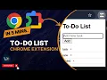 To-Do List Chrome Extension In Just 5 minutes using chrome storage Easy with Geeks