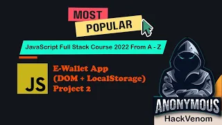 E-Wallet App DOM LocalStorage Project 2 JavaScript Operators HackVenom