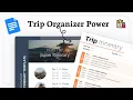 How to create a travel itinerary in google docs Trip Planner