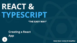 Latest React Typescript Tutorial - Creating a React Application