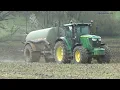 Slurry Tanking with John Deere's 6930 & 6190R - 6930 Premium SOUND!