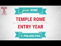Temple Rome Entry Year Program