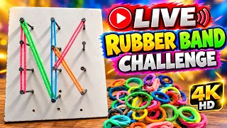 🔴 LIVE 🔥 Rubber Band Challenge | Amazing Rubber Band Art 😱 | 4K HD Live
