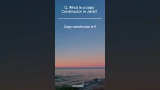 What is Copy Constructor Top 5 Java Interview Questions