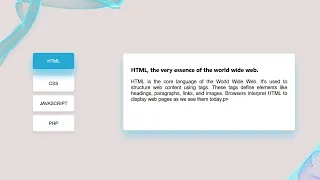 How To Create Tab using HTML CSS Vertical Tab Design