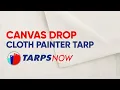 Tarps Now Heavy Duty Washable Canvas Drop Cloth Painter Tarp for Protection to Floor Furniture