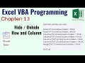 Hide Unhide Row Column Using VBA Code Excel VBA Programming Chapter 13