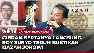 Gibran Tanya Langsung Roy Suryo Ngotot Buktikan Ijazah Jokowi | Catatan Demokrasi tvOne