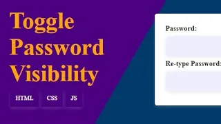 Toggle Password visibility with JavaScript