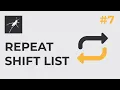 Grasshopper Tutorial Repeat Shift list