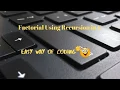 Programming Corner In malayalam-Factorial Using Recursion In C