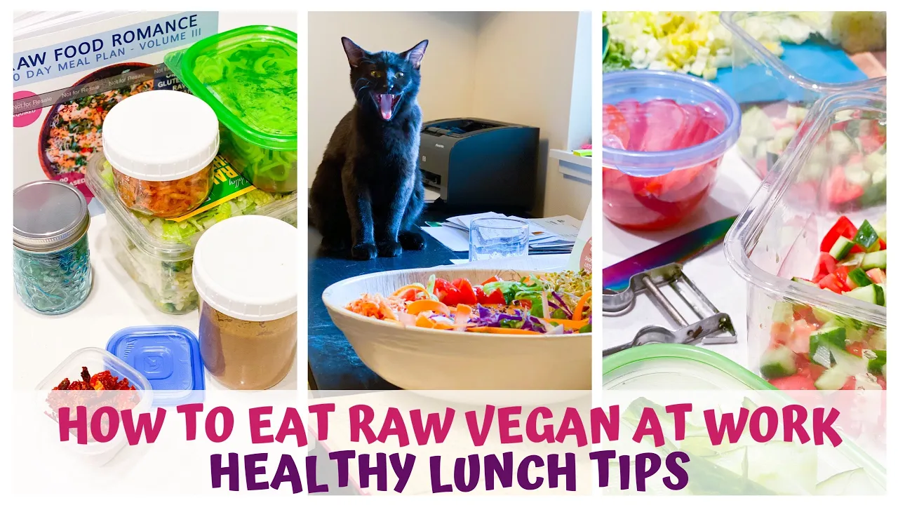HOW TO EAT RAW VEGAN AT WORK  TIPS & TRICKS  HEALTHY LUNCH