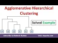 Agglomerative Hierarchical Clustering Single link Complete link Clustering by Dr Mahesh Huddar
