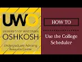 How to Use the College Scheduler